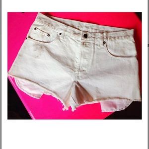 NWT KSUBI WHITE DISTRESSED DENIM JEAN SHORTS 29
